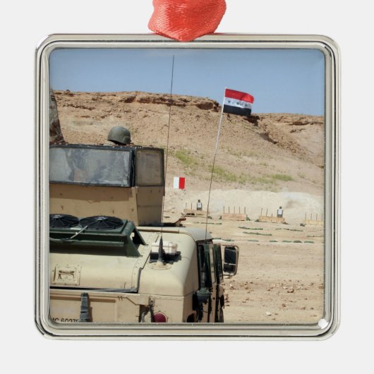 Een instructeur kijkt als Irakese soldaat Metalen Ornament (Voorkant)