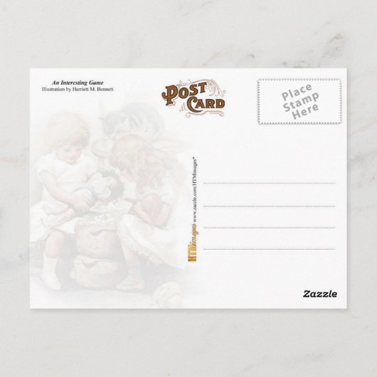 Een interessant spel briefkaart (Achterkant)