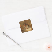 Een interieur van de Guarcomkamer met soldaten die Vierkante Sticker (Envelop)