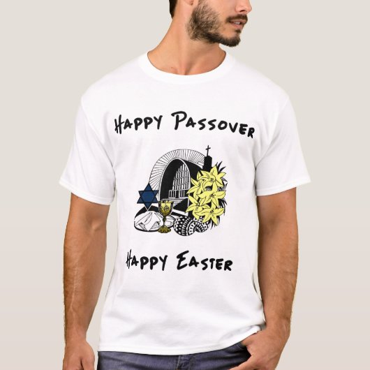 Een interreligieuze passover en Pasen T-shirt (Voorkant)