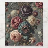 🩸 een intimiderende bloei - gotisch Victoriaans Wijn Etiket (Enkel label)