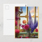 Een intrigerende kleurrijke florale Bouquet Briefkaart (Voorkant / Achterkant)