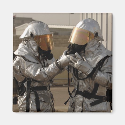 Een Iraakse brandweerman Magneet (Voorkant)