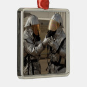 Een Iraakse brandweerman Metalen Ornament (Rechts)