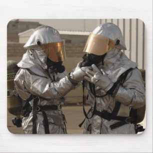 Een Iraakse brandweerman Muismat