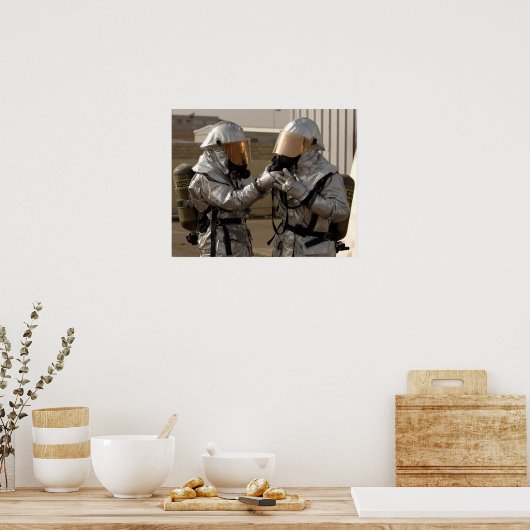 Een Iraakse brandweerman Poster (Keuken)