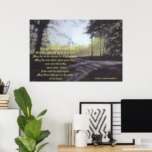 EEN IRISH BLESSING LANDSCAPE-POSTER POSTER (Thuiskantoor)