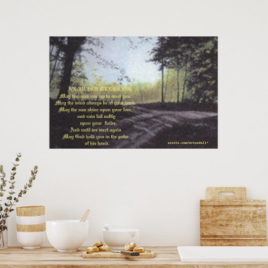 EEN IRISH BLESSING LANDSCAPE-POSTER POSTER (Keuken)