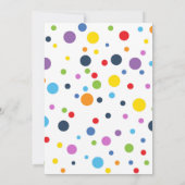 Eén is de Fun Birthday Invitation 1st Birthday Kaart (Achterkant)