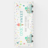 Een is de sociale verjaardagsbanner van Sweet-ijs Spandoek (Verticaal)
