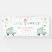 Een is de sociale verjaardagsbanner van Sweet-ijs Spandoek (Horizontaal)