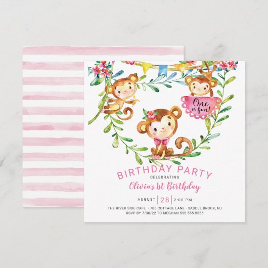 Een is een eerste uitnodiging voor een halve dag. (Voorkant / Achterkant)