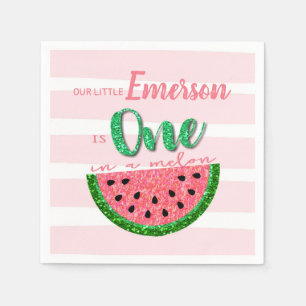 Een is een meloen, Watermelon Birthday Napkins Servet