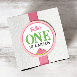 Een is een Melon First Birthday Sticker