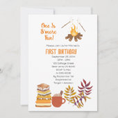 Een is meer leuk kampvuur eerste verjaardag foto kaart (Voorkant)