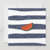 Een is Melon 1e Verjaardagsfeestje Watermeloen Bedankkaart (Achterkant)