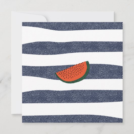 Een is Melon 1e Verjaardagsfeestje Watermeloen Bedankkaart (Achterkant)