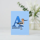 Een is voor Avocet Briefkaart (Staand voorkant)