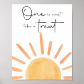 Een is zoet Neem een traktatie Boho Sunshine Verja Poster (Voorkant)