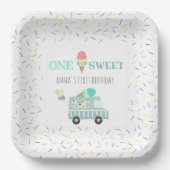 Een is zoete borden op roomijs papieren bordje (Voorkant)