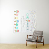 Een is zoete ijsje op de eerste verjaardag wandkleed (In Situ (horizontaal))