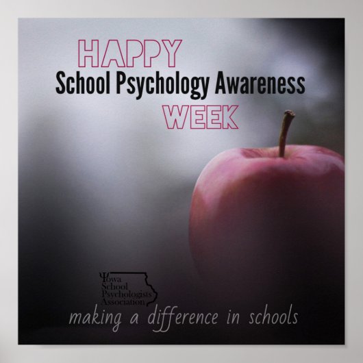 Een ISPA School Psychology Week Poster deur (Voorkant)