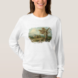 Een Italiaans rivierlandschap met reizigers T-shirt