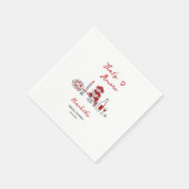 Een Italiaans rood Vrijgezellenfeest Servet (Hoek)