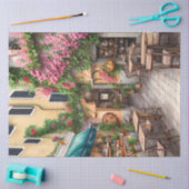 Een Italiaans straatbeeld Ephemera Design Serie 2 Tissuepapier (Craft)