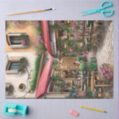 Een Italiaans Straatbeeld Ephemera Ontwerp Serie 6 Tissuepapier (Craft)