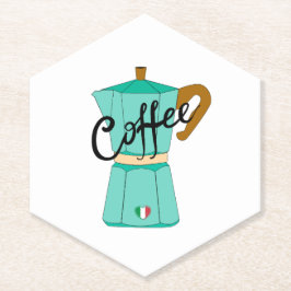 Een Italiaanse koffie moka Kartonnen Onderzetters