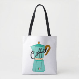Een Italiaanse koffie moka Tote Bag