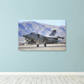 Een Italiaanse luchtmacht AMX-strijder Canvas Afdruk (Insitu (Houten vloer))