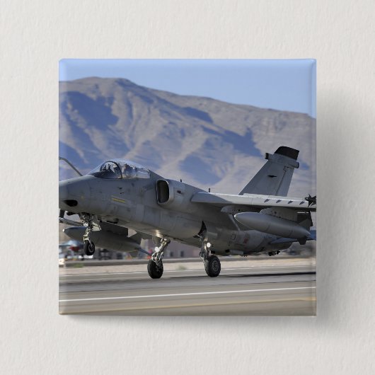 Een Italiaanse luchtmacht AMX-strijder Vierkante Button 5,1 Cm (Voorkant)