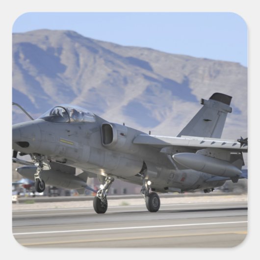 Een Italiaanse luchtmacht AMX-strijder Vierkante Sticker (Voorkant)