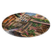 Een Italiaanse Straat Scène Ephemera Ontwerp Serie Snijplank (Hoek)