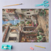 Een Italiaanse Straat Scène Ephemera Ontwerp Serie Tissuepapier (Craft)