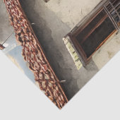 Een Italiaanse Straat Scène Ephemera Ontwerp Serie Tissuepapier (Detail)