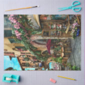 Een Italiaanse Straat Scène Ephemera Ontwerp Serie Tissuepapier (Craft)