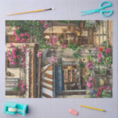 Een Italiaanse Straat Scène Ephemera Ontwerp Serie Tissuepapier (Craft)