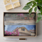 Een Italiaanse Straat Scène Ephemera Ontwerp Serie Tissuepapier (Geschenk)