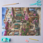Een Italiaanse Straat Scène Ephemera Ontwerp Serie Tissuepapier (Craft)