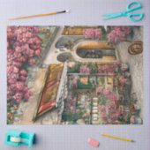 Een Italiaanse Straat Scène Ephemera Ontwerp Serie Tissuepapier (Craft)