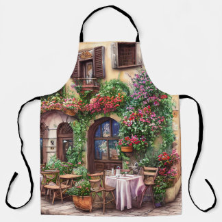 Een Italiaanse Straatscène Ephemera Design Serie 5 Schort