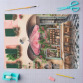 Een Italiaanse Straatscène Ephemera Design Serie 9 Tissuepapier (Craft)