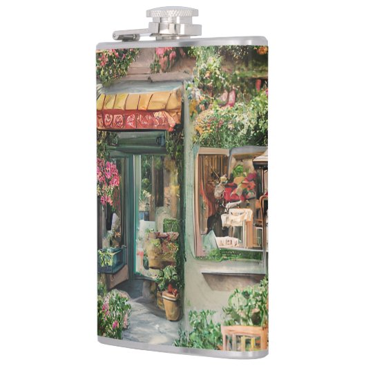 Een Italiaanse Straatscène Ephemera Ontwerp Serie Heupfles (Links)