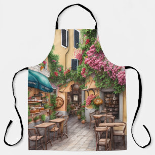 Een Italiaanse Straatscène Ephemera Ontwerp Serie  Schort