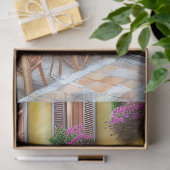 Een Italiaanse Straatscène Ephemera Ontwerp Serie Tissuepapier (Geschenk)