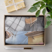 Een Italiaanse Straatscène Ephemera Ontwerp Serie Tissuepapier (Geschenk)