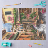 Een Italiaanse Straatscène Ephemera Ontwerp Serie Tissuepapier (Craft)